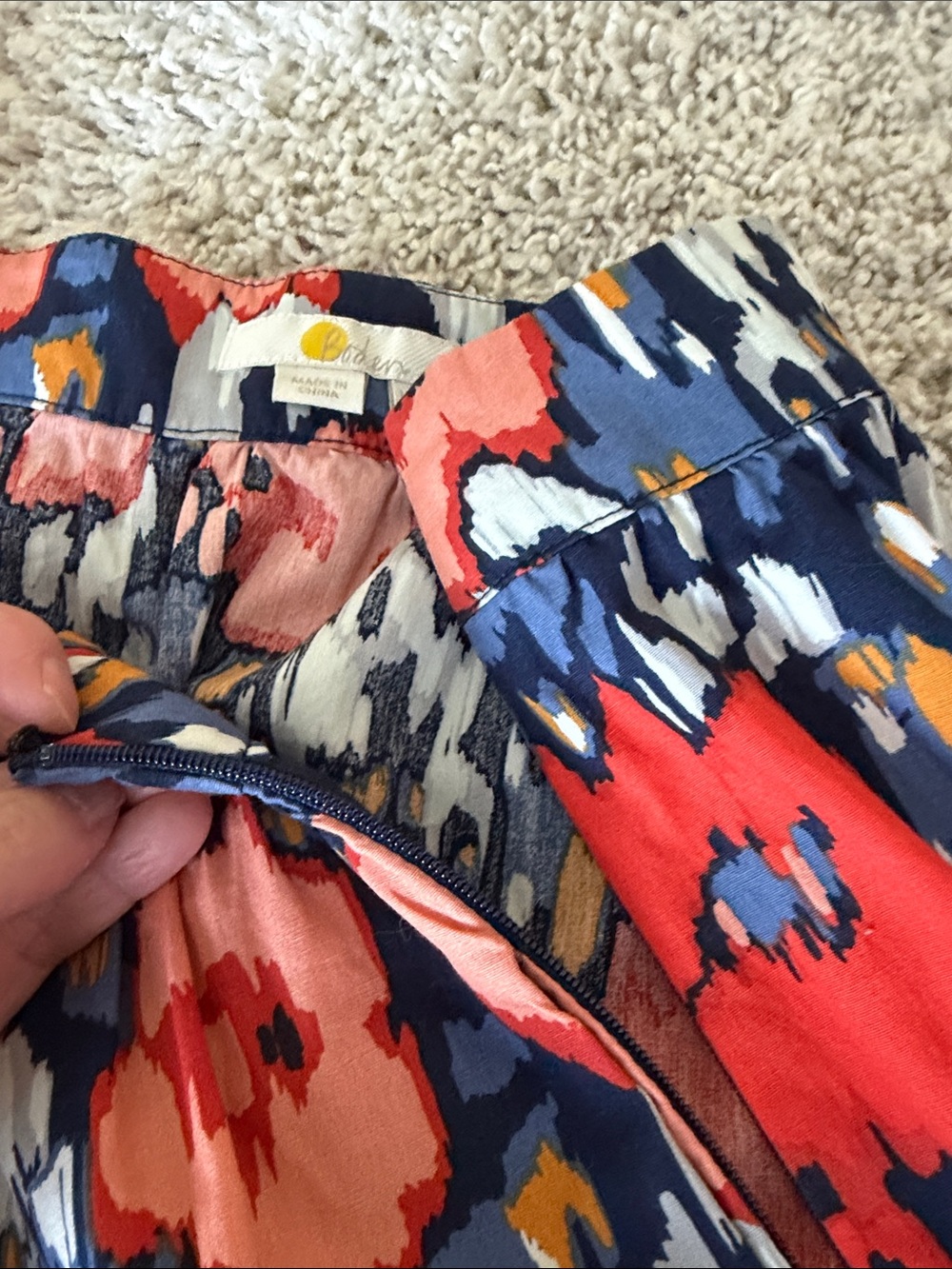 Boden Red Floral Tiered Midi Skirt - Picture 4 of 10